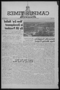 the front page of the Campus Times newspaper, 1955
